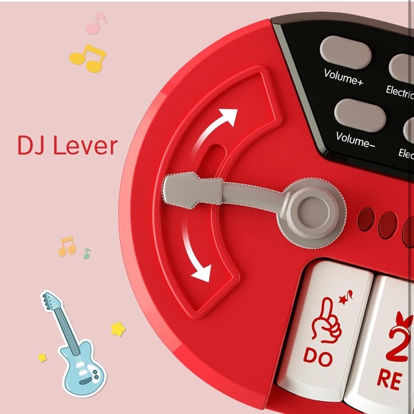 Dj Mixer Piano Toy Kids Boys Girls Red Microphone Musical Learning Toddler SR6 - Picture 7 of 7